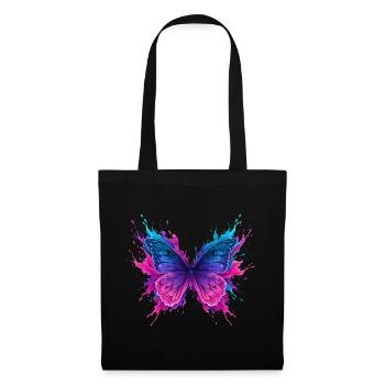 Schmetterling - Stoffbeutel - Schwarz - Vorne