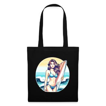 Surf Diva at Sunset - Tote Bag - black - Front