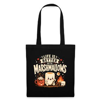 Life is better with marshmallows - Tote Bag - black - Front