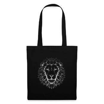 Lion Mandala Linework - Tote Bag - black - Front