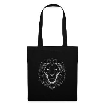 Ornate Lion Mandala Illustration - Tote Bag - black - Front