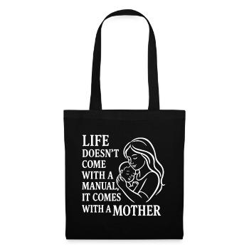 La vie vient avec une mère – Mutterliebe Design - Sac en tissu - noir - Devant