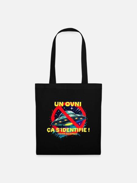 Un ovni ça s'identifie ! Team science - Sac en tissu - noir