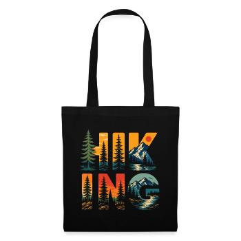 Randonnée - Aventure en plein air - Sac en tissu - noir - Devant