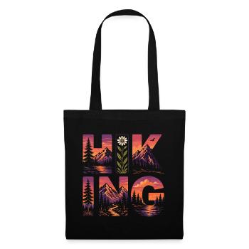 Randonnée - Aventure en plein air - Sac en tissu - noir - Devant