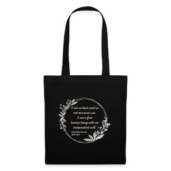 Jane Eyre Citation II - Style mignon - Sac en tissu - noir - Devant