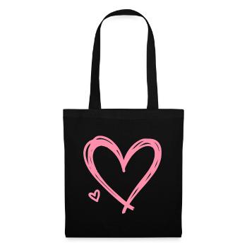 Heart - Tote Bag - black - Front