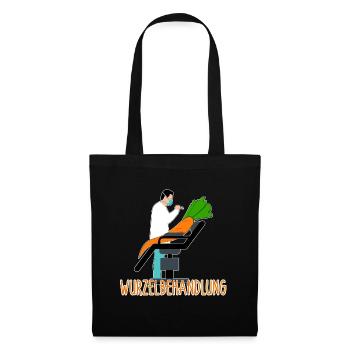 Lustiges Garten Wortspiel Pflanzen Humor Geschenk - Stoffbeutel - Schwarz - Vorne