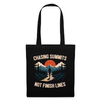 Coureur à la poursuite des sommets, pas à la ligne d’arrivée - Sac en tissu - noir - Devant