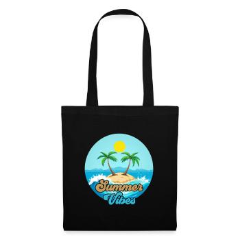 Summer Vibes Tropical Island - Tote Bag - black - Front