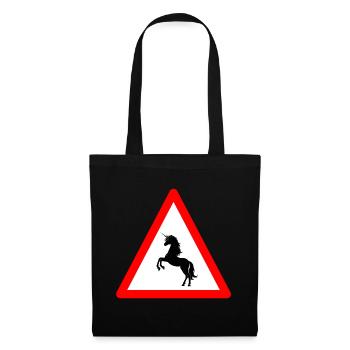 Attention aux licornes à venir - Sac en tissu - noir - Devant