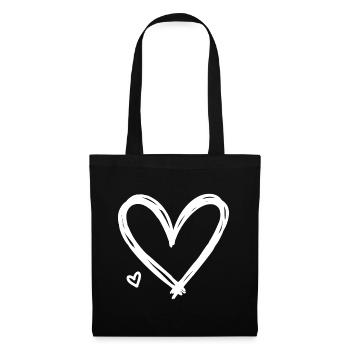 Heart - Tote Bag - black - Front