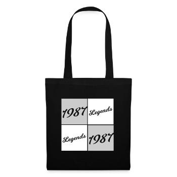 1987 Legends Italic Squares - Tote Bag - black - Front