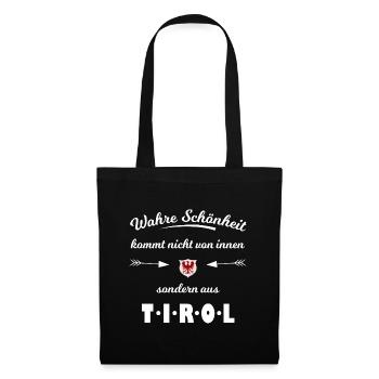 Tiroler Schönheit: Aus Tirol - Stoffbeutel - Schwarz - Vorne