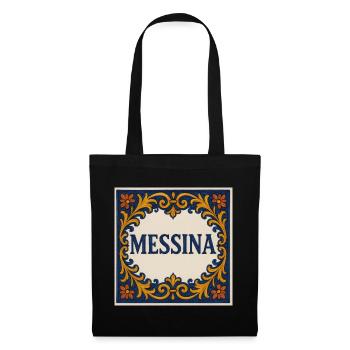 Conception de carreaux ornementaux de Messine - Sac en tissu - noir - Devant