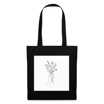 Power of Flower - Stoffbeutel - Schwarz - Vorne