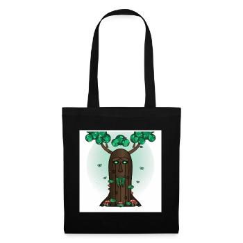 Face de l’Arbre de l’Esprit de la Forêt - Sac en tissu - noir - Devant