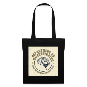 T-shirt du département de la surpensée - Vintage - Sac en tissu - noir - Devant