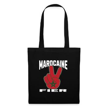 Maroc Drapeau Patriotique Marocain - Sac en tissu - noir - Devant
