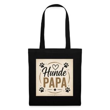 Hunde Papa Vintage Design - Stoffbeutel - Schwarz - Vorne