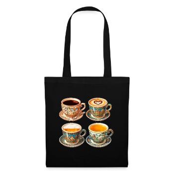 Cups from the four corners of the world - Tote Bag - black - Front