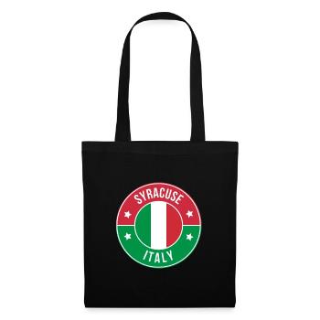 Syracuse Italy Retro Badge - Tote Bag - black - Front