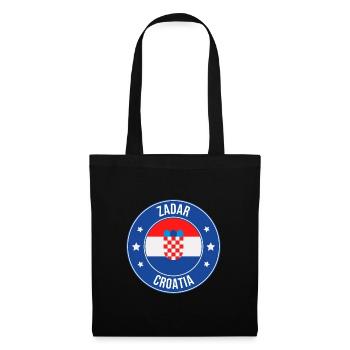 Cercle de blason de Zadar Croatia - Sac en tissu - noir - Devant