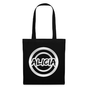 Cadeau pour Alicia - Sac en tissu - noir - Devant