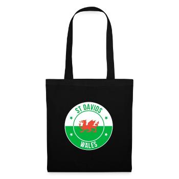 Emblème du Dragon gallois de St Davids - Sac en tissu - noir - Devant