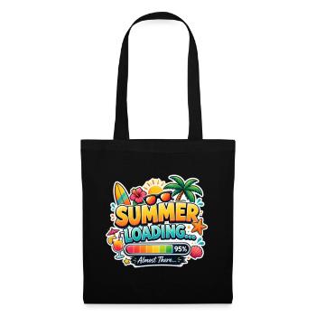 Sommer-Laden Urlaubs-T-Shirt - Stoffbeutel - Schwarz - Vorne