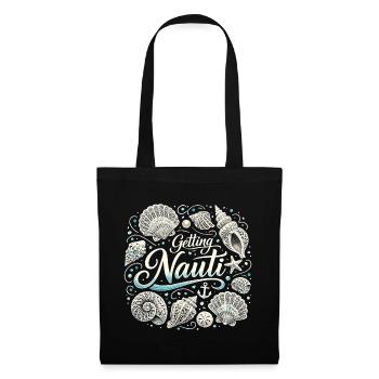 Chemise féminine pour enterrement de vie de garçon maritime - Obtenir une coquille Nauti - Sac en tissu - noir - Devant