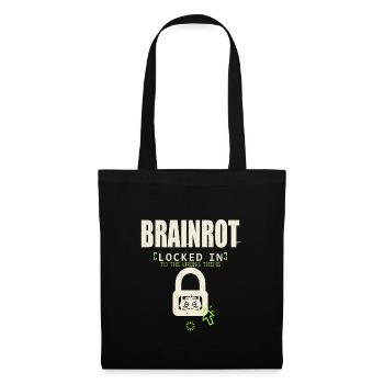 Brainrott Locked In - Sac en tissu - noir - Devant