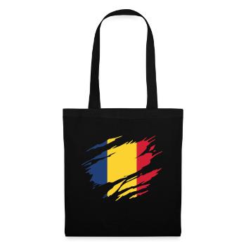 Roumanie Drapeau Roumain Roumaine - Sac en tissu - noir - Devant