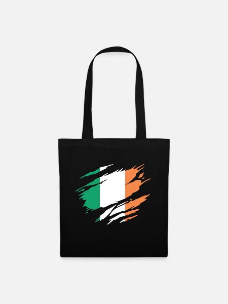 Irland-Irische Flagge - Stoffbeutel - Schwarz