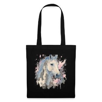 White Horse in Watercolor - Tote Bag - black - Front