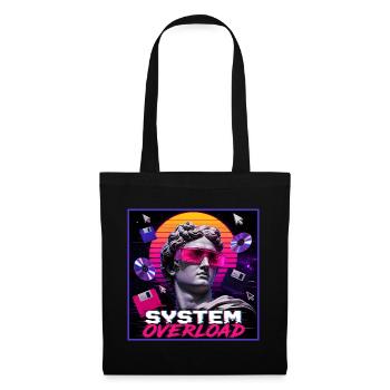 Vaporwave Synthwave Retro System Overload Art - Tote Bag - black - Front