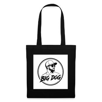 Big Dog Circle Portrait Tee - Tote Bag - black - Front