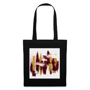 Abstraction Or et Grenat - Sac en tissu - noir - Devant