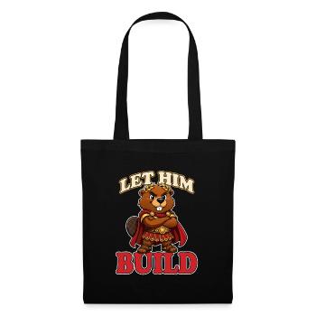 Let Him Build Funny Roman Beaver Meme Mascot - Tote Bag - black - Front
