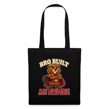 Bro Built an Empire Funny Roman Beaver Meme - Sac en tissu - noir - Devant