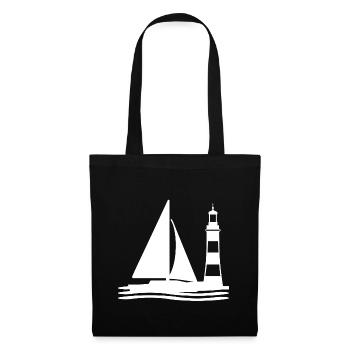 Voile - Sac en tissu - noir - Devant