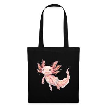 Niedliches rosa Baby-Axolotl im Aquarellstil - Stoffbeutel - Schwarz - Vorne