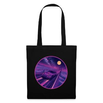 Retro 80er JDM Coupé Galaxy Highway Circle Emblem - Stoffbeutel - Schwarz - Vorne