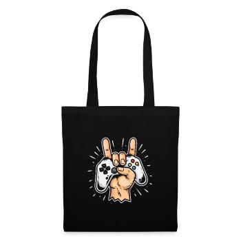 T-shirt Gamer Manette Jeux Vidéo - Sac en tissu - noir - Devant