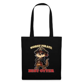 Worst Pirate Best Otter Funny Pirate Mascot Meme - Tote Bag - black - Front
