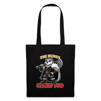 Les runes disaient pas de mascotte viking loup nordique drôle - Sac en tissu - noir - Devant