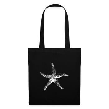 Starfish Silhouette Noir - Stoffbeutel - Schwarz - Vorne