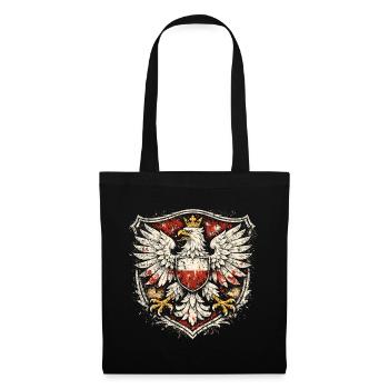 Blason de l’aigle polonais – Grunge de l’aigle polonais - Sac en tissu - noir - Devant
