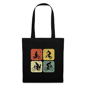 Quatre façons de rouler sur le rétro cyclin - Sac en tissu - noir - Devant