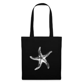 Silhouette d’étoile de mer - Sac en tissu - noir - Devant